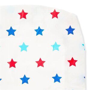 Patriotic 29" x 72" Red/White/Blue Star Disposable Plastic Stay Put Table